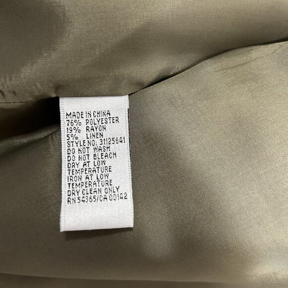 Vtg Nygard Collection 2pc Pants Suit Olive Green Lined Blazer Sz 12 Pants Sz 14 - Picture 5 of 13